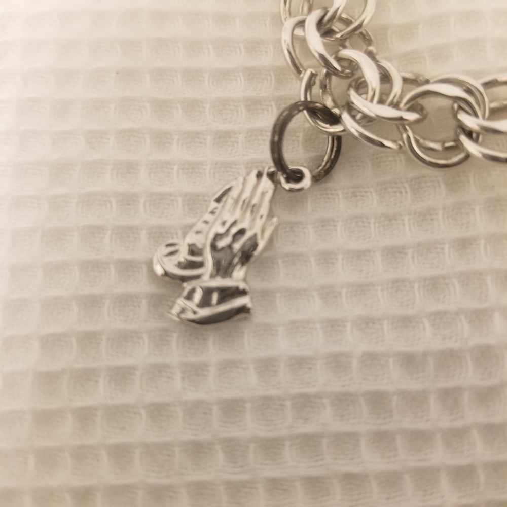 Elco Vintage Sterling Silver Bracelet with 4 Sterling Silver Charms - Picture 5 of 6